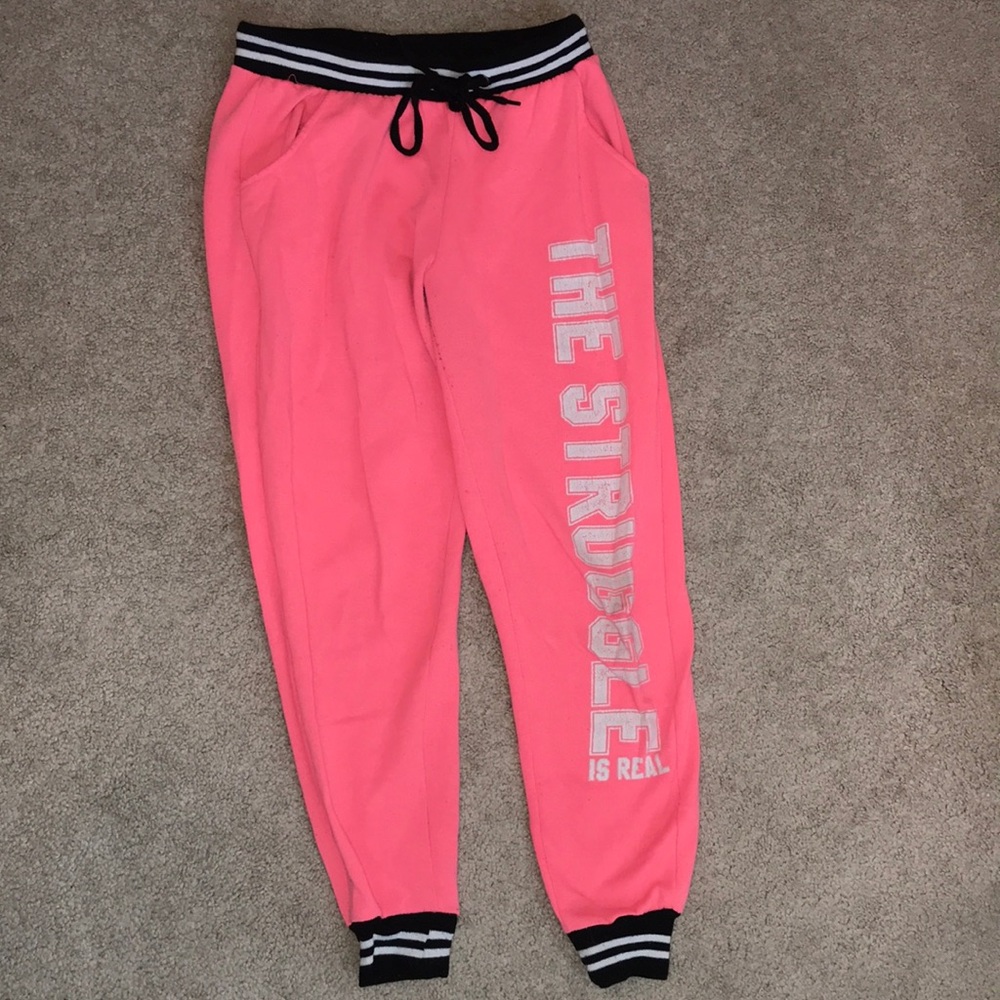 Pink joggers